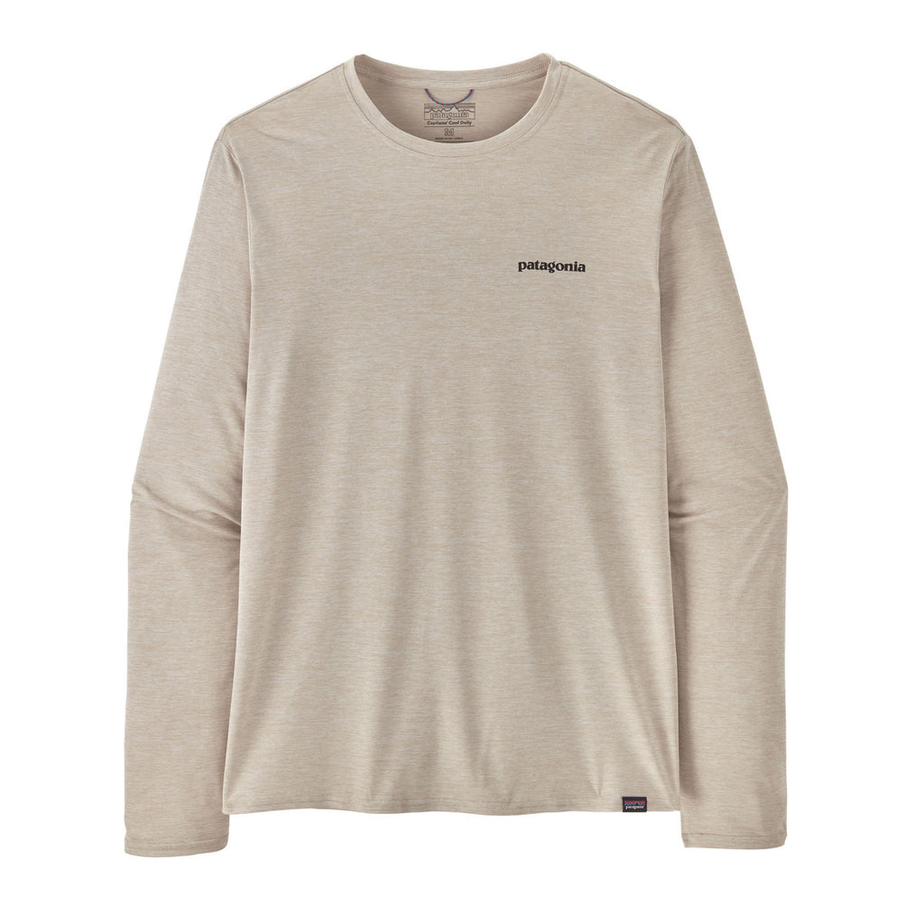 Patagonia Men's Capilene Cool Daily Graphic Long Sleeve T-Shirt in Beige (45170) | Size XL | HisRoom.com - Patagonia - trout/
