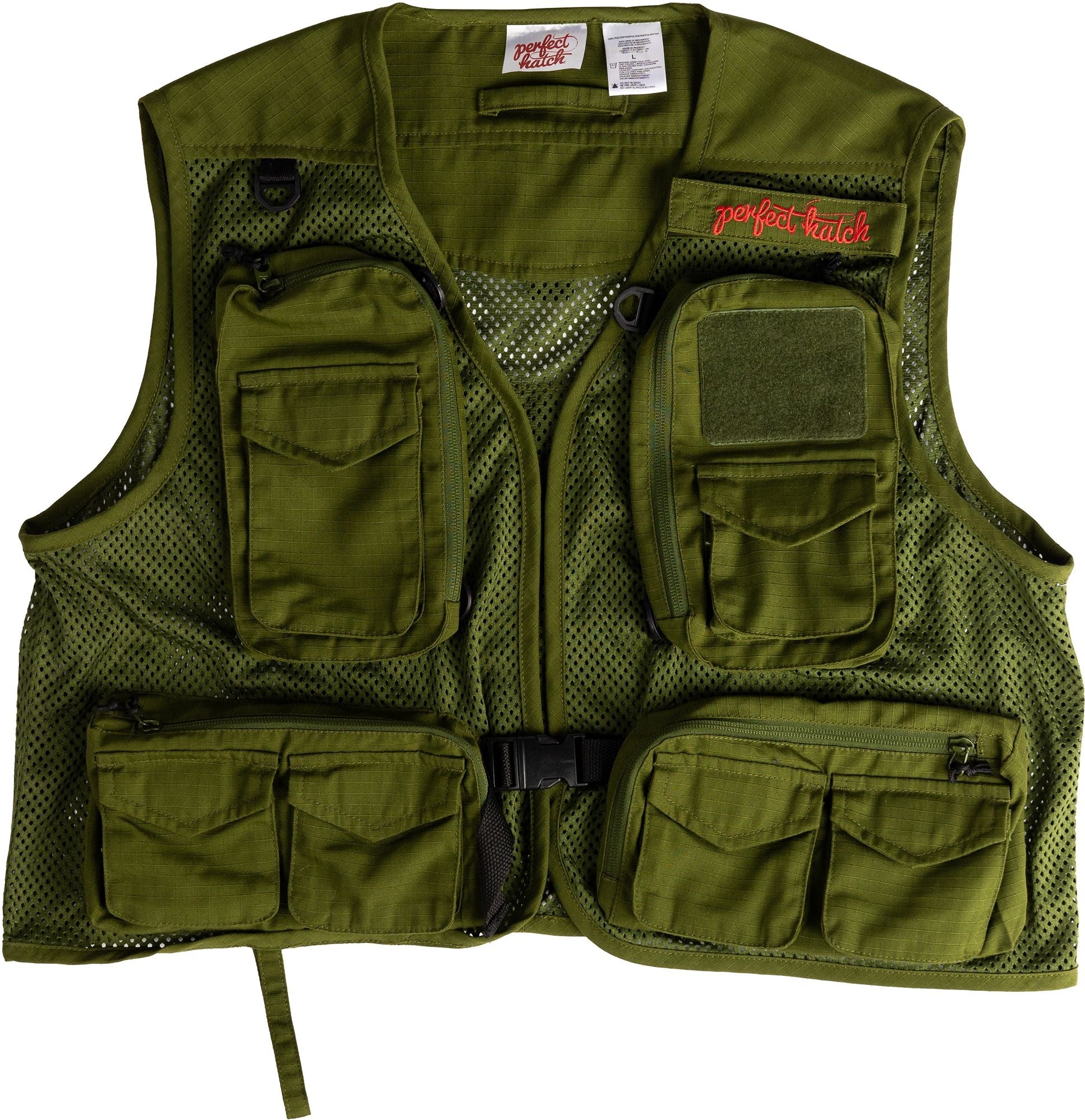 Perfect Hatch Veteran Fly Fishing Vest, Men's, 2XL/3XL, Green - Perfect Hatch - green - 2XL/3XL