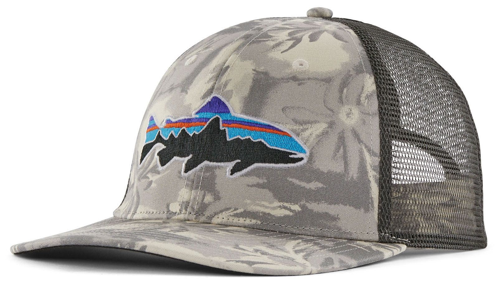 Patagonia Fitz Roy Trout Trucker Hat, Men's, Cliffs/Waves Natural - Patagonia - cliffs/waves natural - One Size