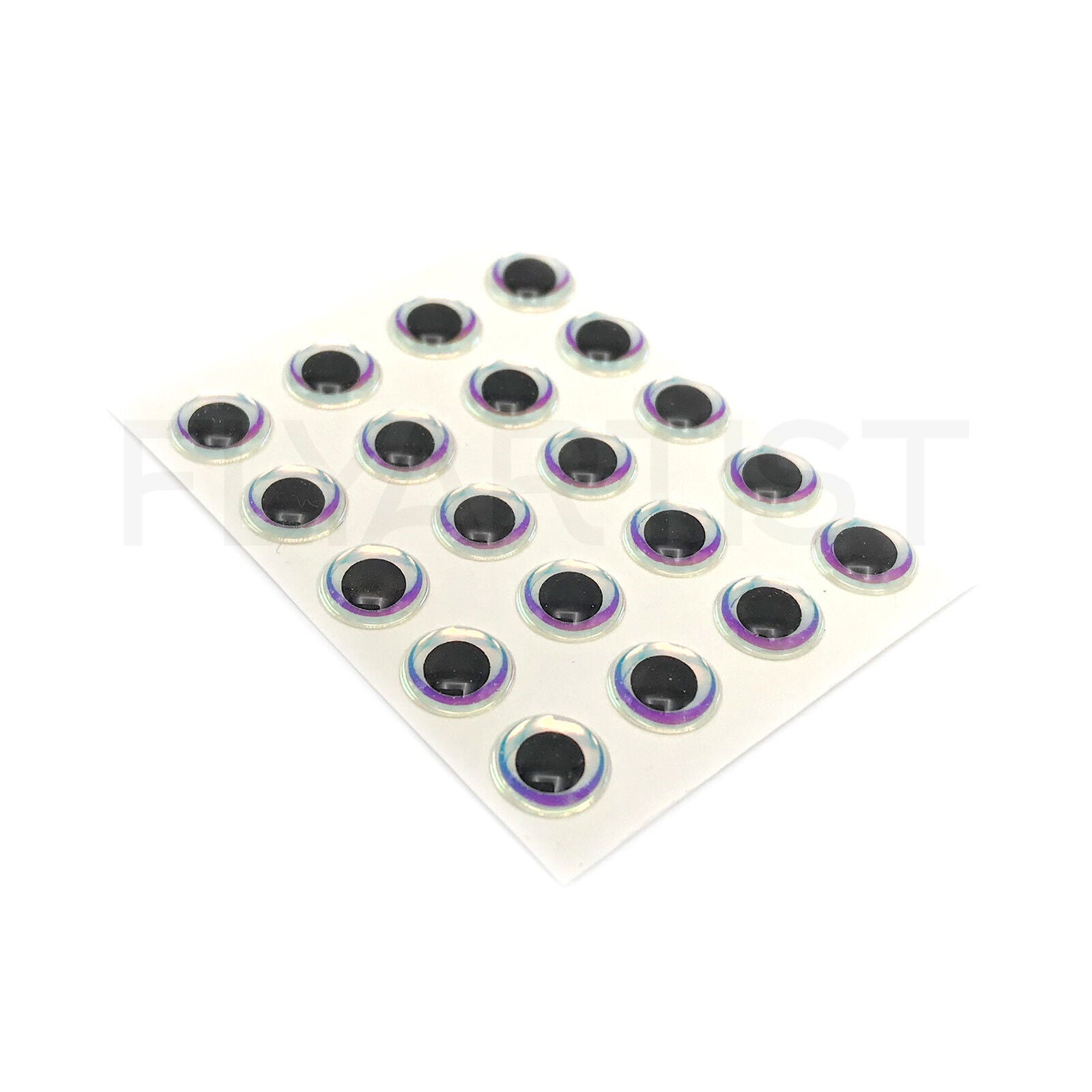 3D HOLOGRAPHIC FISH EYES - Fly Tying Fishing Lure Adhesive Stick-on Eyes NEW! - Hareline Dubbin, Inc. - your choice - 1/8, 5/