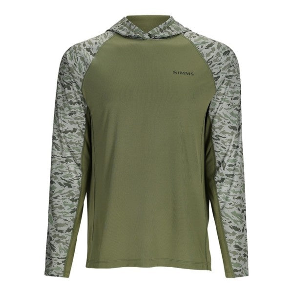 Men's Simms Challenger Solar Long Sleeve T-Shirt XLarge Dark Clover/Ghost Camo Clover - Simms - dark clover/ghost camo clover