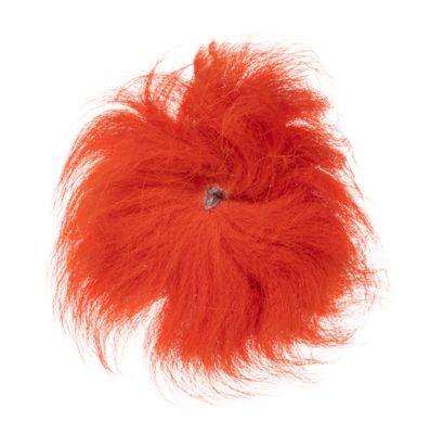 Hareline Arctic Fox Tail Hair Fly Tying Material - Hot Orange - Hareline Dubbin