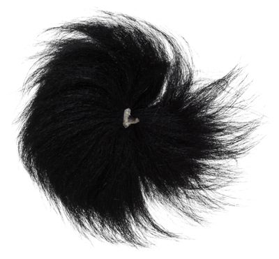 Hareline Arctic Fox Tail Hair Fly Tying Material - Black - Hareline Dubbin