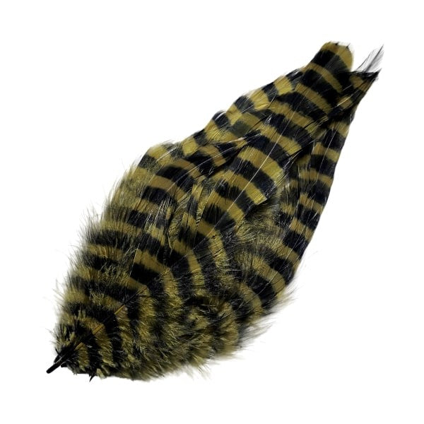 80564504 Company Barred Schlappen Feather - Olive & Black - Montana Fly