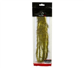Fulling Mill Rabbit Zonker Standard - Chartreuse & White Black Barred - Fulling Mill