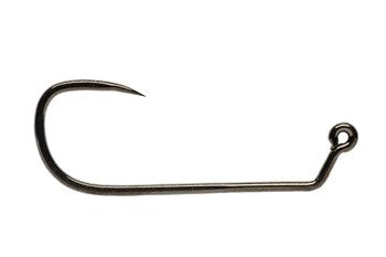 Fulling Mill Jig Force Long Black Nickel Barbless Hooks - 6 - Fulling Mill