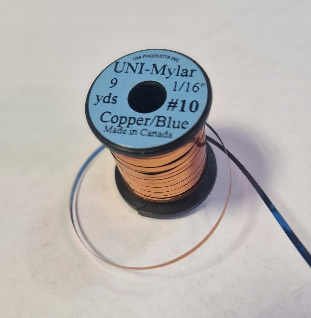 Uni Mylar Lameta #10 1.6mm Copper/Blue - Taimen
