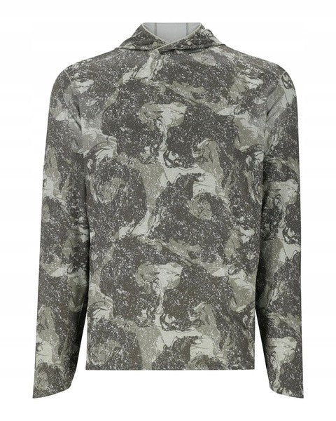 Simms Men's SolarFlex Hooded Long Sleeve Fishing Shirt - Back Eddy Willow XL - Simms - back eddy willow - XL