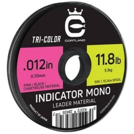 Cortland Indicator Mono Leader Material .014 13.9lb 50ft/15.24m Spool - Cortland - [black]