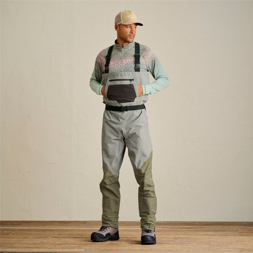 Orvis Mens Clearwater Stocingfoot Chest Wader - Sagebrush Colour - XXL - Orvis - green - 2XLarge
