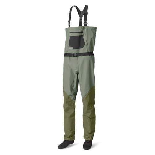 Orvis Clearwater Chest Waders for Men - Waterproof Fly Fishing Waders with Neoprene Booties, External Storage Pocket, Sagebru