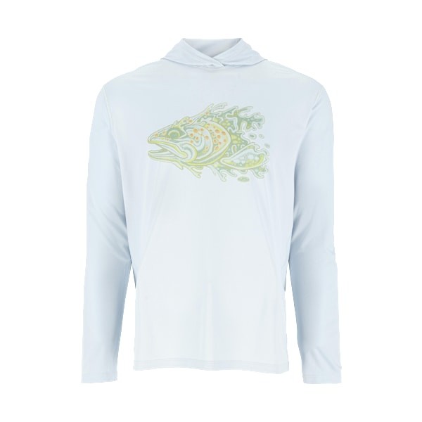 81526141 Artist Series Trout Tech Hoodie for Men, Bimini Trout Heather - Large - Simms
