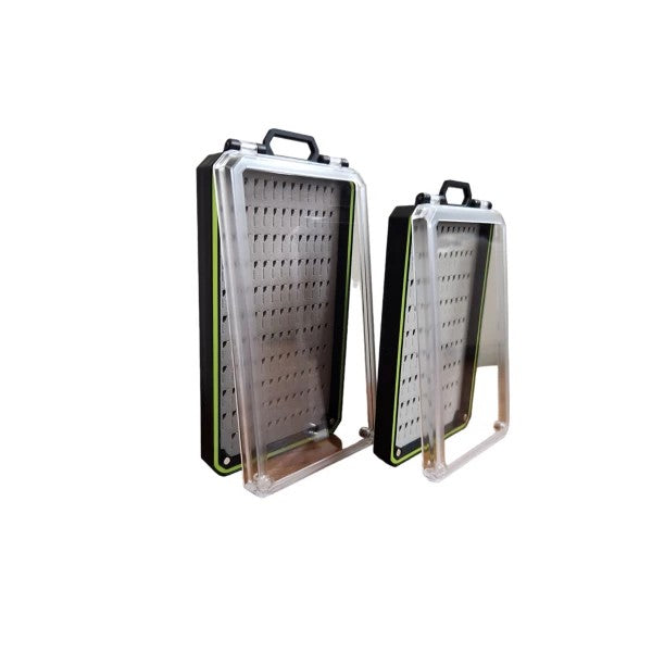 Sportsman's Warehouse Slim Magnetic Close Fly Box - Clear/Green Medium - Sportsman's Warehouse - clear,green - Medium