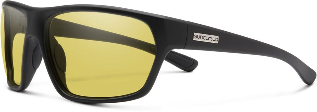 Smith Optics Active Suncloud 205301 Boone Sunglasses 205301003657S - Polarized Low Light Yellow Unisex Matte Black Rectangle