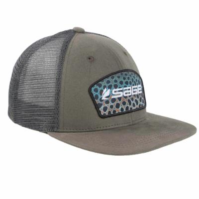 Sage Patch Trucker Hat - Brown Trout - Sage
