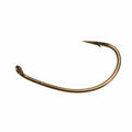 Daiichi 1130 Wide-Gape Scud Curved Shank Hooks - Bronze 24 - Daiichi - bronze - 24