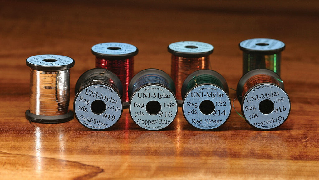 Uni-Mylar - COMBINED SHIPPING in CART - Hareline Dubbin - red/green 3/64 - 3/64