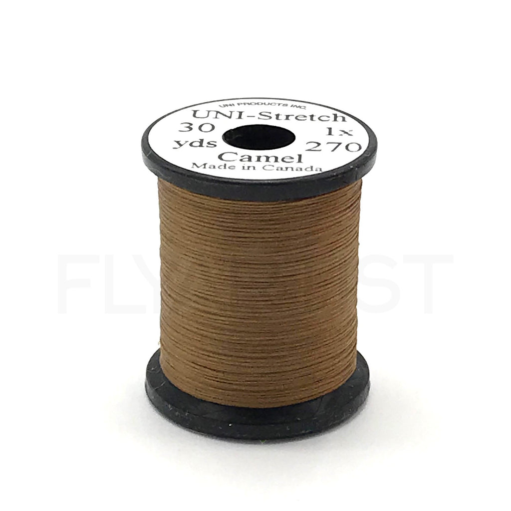 UNI STRETCH THREAD - Fly Tying Nylon Body Material - 20 Colors Available NEW! - Uni - camel - 30 Yd Spool