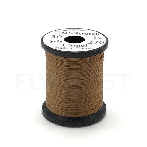 UNI STRETCH THREAD - Fly Tying Nylon Body Material - 20 Colors Available NEW! - Uni - camel - 30 Yd Spool