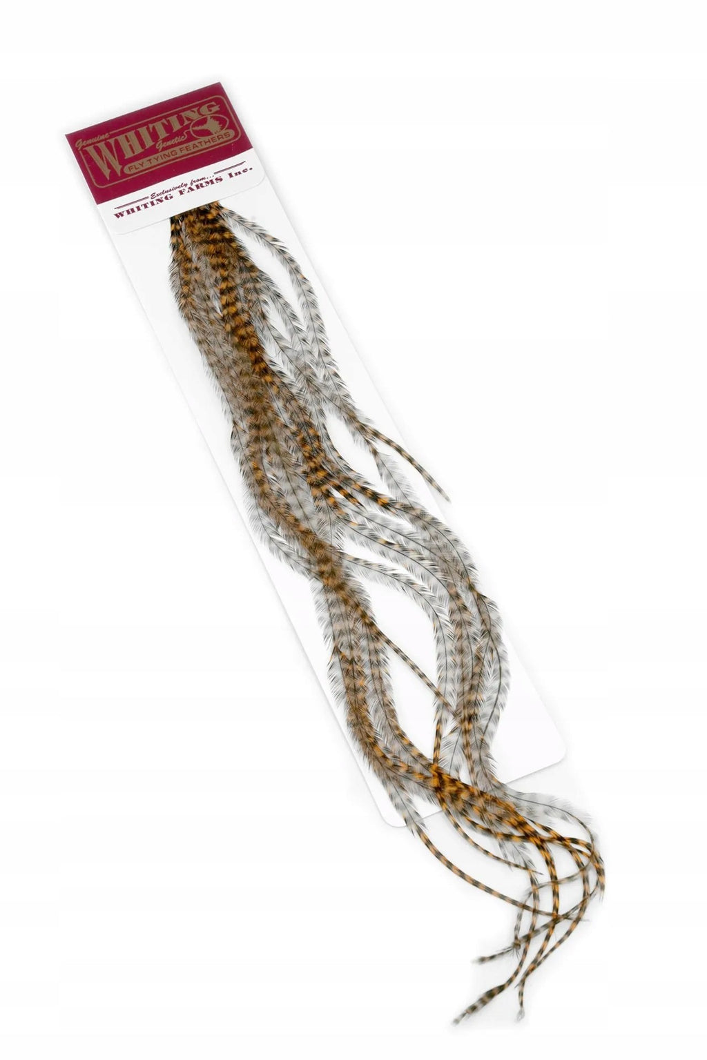 Whiting 100 Pióra Koguta Siodłowe 91818162 Grizzly Dyed Gold Brown Hak #18