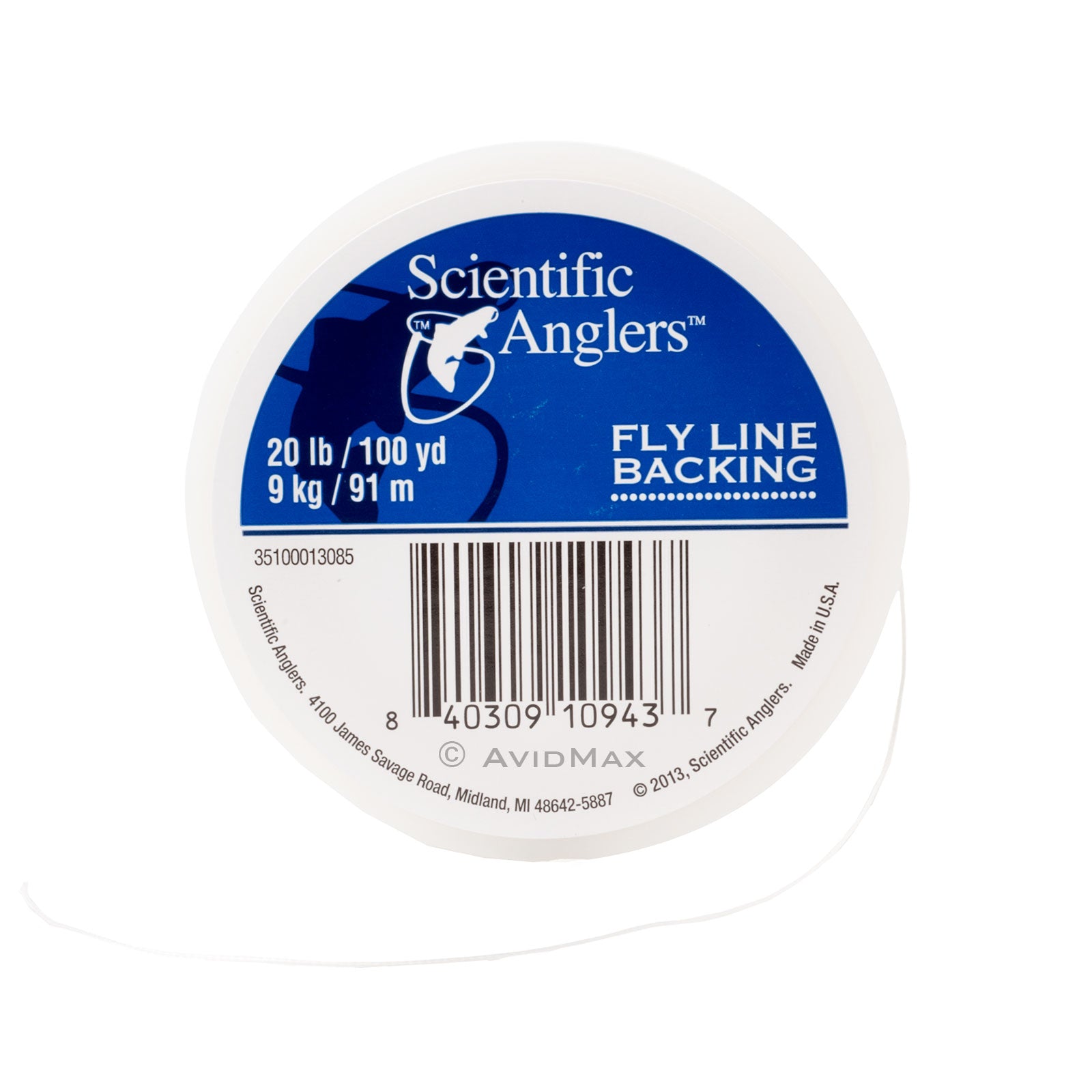 Scientific Anglers Backing White 100yd - 20lb - Scientific Anglers - white - 20 lbs.