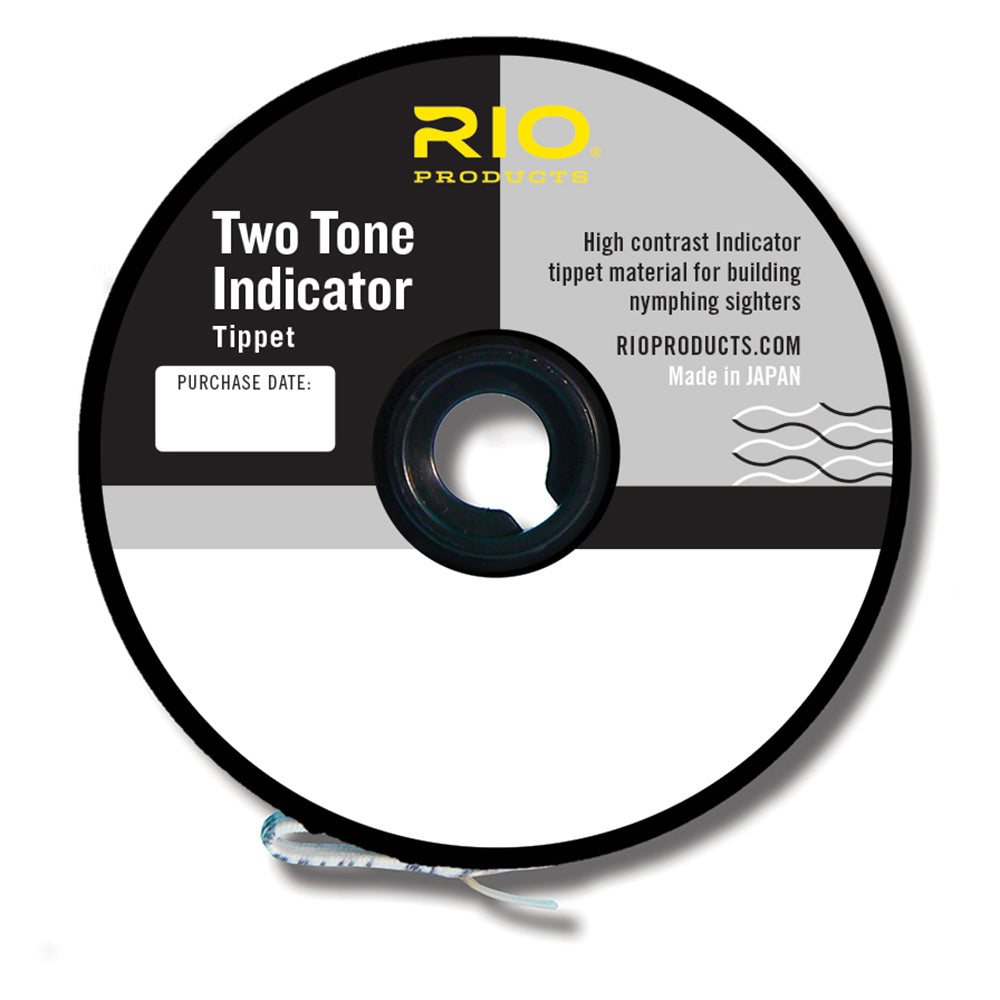 RIO Two-Tone Indicator Tippet | Black-White; 30 Yds.; 2X - RIO - black-white