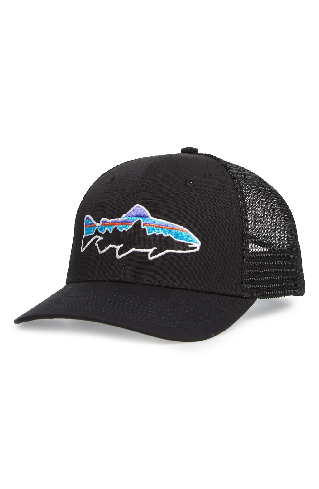Patagonia Fitz Roy Trout Trucker Hat, Men's, Black - Patagonia - black - One Size