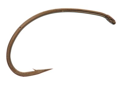 Daiichi 1130 Wide-Gape Scud Curved Shank Hooks - Bronze 14 - Daiichi - bronze - 14