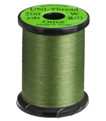 49021089 Thread by 8-0 Fly Tying Material, Olive - 200 Yards - UNI - olive - 8