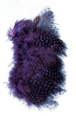 Hareline Strung Guinea Feather Fly Tying Material - Purple - Hareline Dubbin