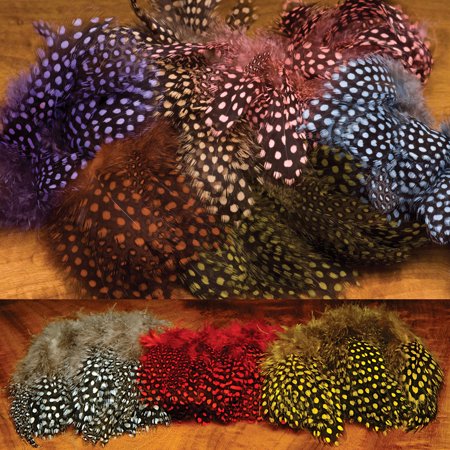 Hareline Strung Guinea Feathers - All Colors
