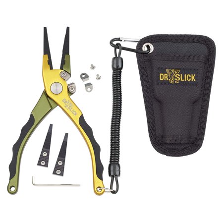 Dr. Slick Squall Fishing Plier 7-1/2 Aluminum Frame Tungsten Carbide Cutters - Dr. Slick