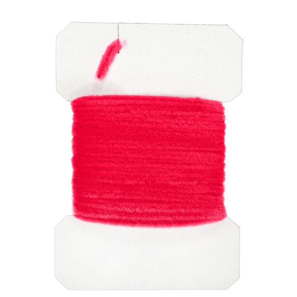 49023301 Fluorescent Chenille Tying Material - Medium - Red - White River Fly Shop - red