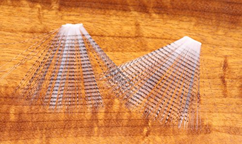Hareline Dubbin Barred Mayfly Tails - Hareline Dubbin - #1 white black barred