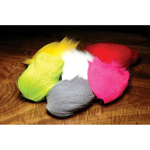 Hareline Deer Belly Hair Dyed from White (Red) - Hareline Dubbin - red
