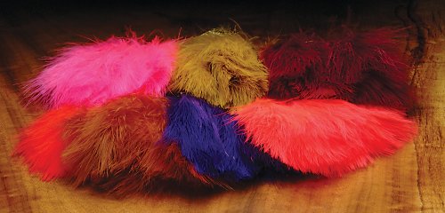 Hareline Marabou Strung Blood Quills Rusty Brown - Hareline - rusty brown