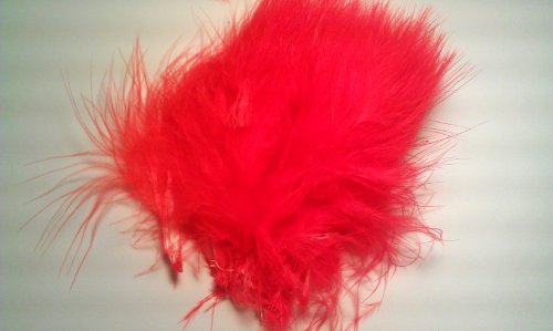 Hareline Marabou Strung Blood Quills Red - Hareline - red