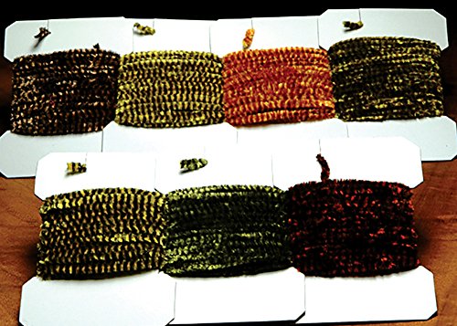 Hareline Variegated Chenille Chartreusse/Black - Hareline - chartreuse/black
