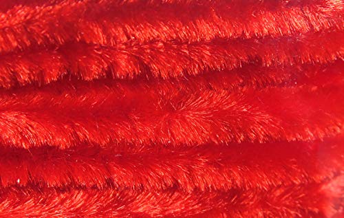Hareline Carded Chenille Large Red - Hareline Dubbin - red - Large