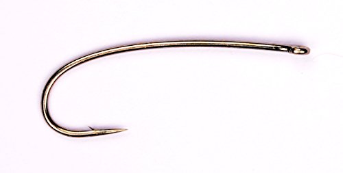 Daiichi 1260 Curved Fly Tying Hooks (#18 (1260-18-25)) - Daiichi Premium Fishing Hooks - bronze - #18 (1260-18-25)