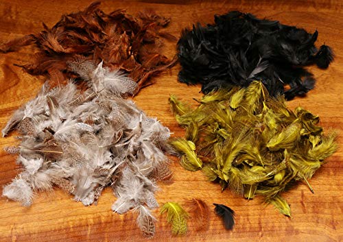 Hareline Dubbin Hungarian Partridge Feathers Black - Hareline Dubbin