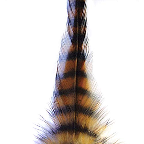 81083203 Barred Saddle Hackle - Brown & Black - Montana Fly - brown/black