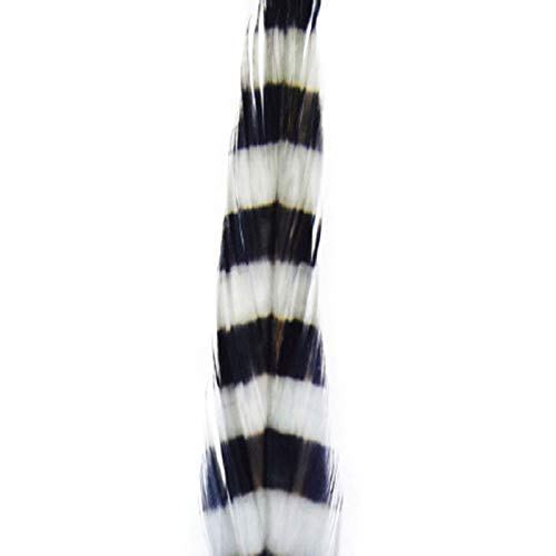 81083210 Barred Schlappen Feather - White & Black - Montana Fly - white/black - One Size