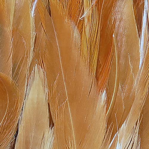 Woolly Bugger Saddle Hackle 6-7", Natural Brown - Hareline Dubbin - natural brown - Standard Package