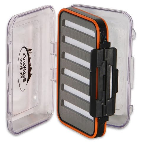 Lost Creek Watertight Fly Boxes - Clear/Orange Large - 6"L X 3.75"W X 1.75"H - Lost Creek - clear,orange - Large - 6"L x 3.75
