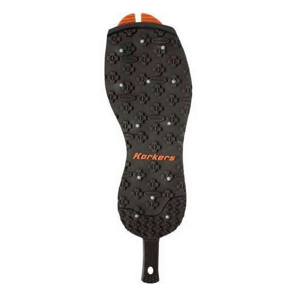 74708063 OmniTrax Studded Kling-on Sticky Rubber Soles for Men - Black & Orange - Size 11 - Korkers - black/orange - Standard