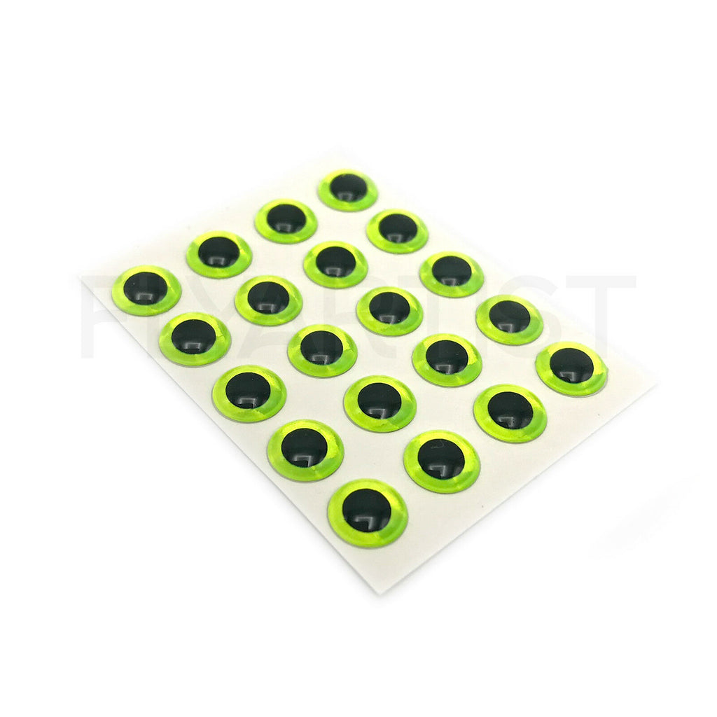 3D HOLOGRAPHIC FISH EYES - Adhesive Fly Tying, Fishing Lure, Stick on Eyes NEW! - Hareline Dubbin, Inc.