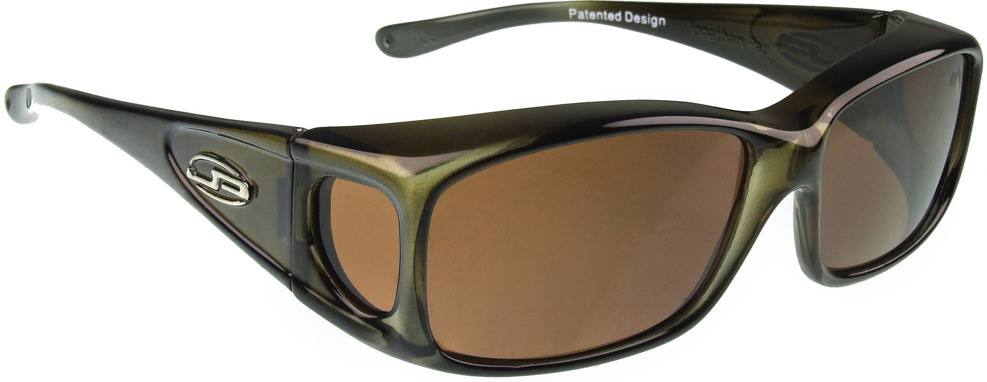Fit Overs Sunglasses - the Razor Collection - Olive Charcoal Frame/polarized Amber Lens - Jonathan Paul Eyewear