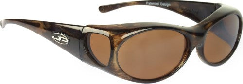 Jonathan Paul Fitovers Small Aurora Brown Marble Polarized Amber Sunglasses - Jonathan Paul Eyewear - brown - Lens-60 Bridge