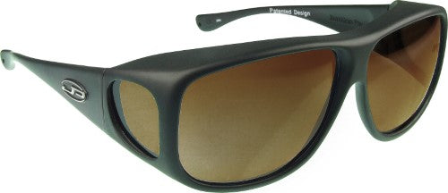 New JONATHAN PAUL Polarized Sunglasses Fitovers Aviator Black AV001A Extra Large - Jonathan Paul Eyewear - [black] - [L]